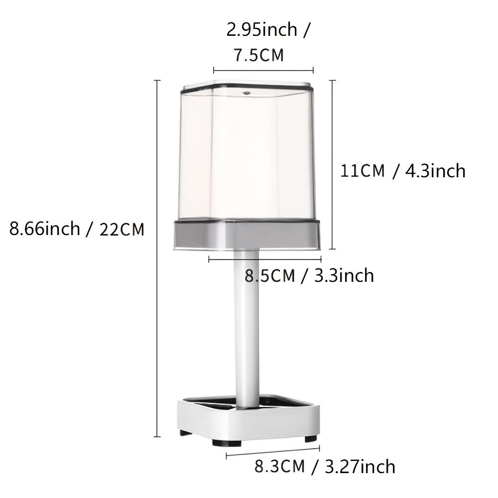 

Подставка для зубных щеток с чашкой для обычных зубных щеток, отсеком для хранения зубной пасты, тремя отделениями для зубных щеток и пасты. 1 pack