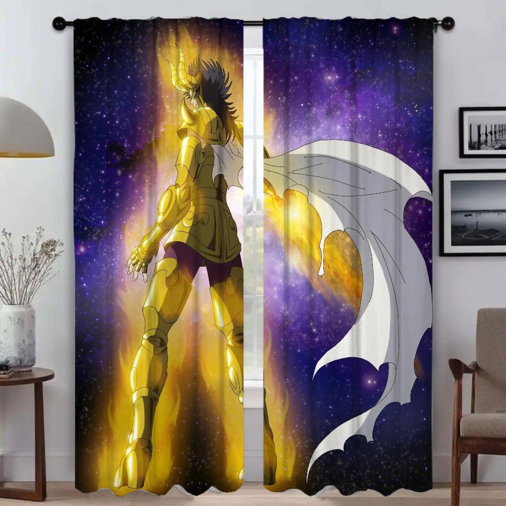 Saint Seiyas Partition Blackout Curtain for Room 2 Panel Tulle for Bedroom Modern Living Room Curtains Halloween Decoration Home