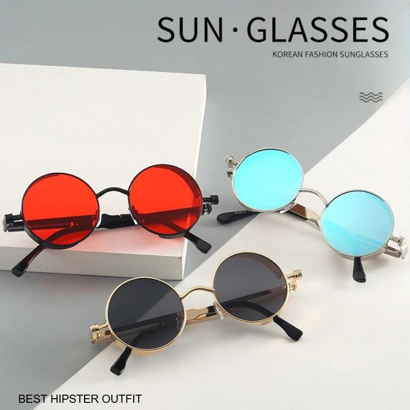 Classic Gothic Steampunk Sunglasses Sun Glasses Men Women Brand Designer Vintage Round Eyeglasses Fashion Driving Goggle UV400