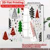 Set Of 2 Modern Flat Printing Curtains Without Rod Festive Forest Fashionable Curtainments During Christmas Holiday Curtain Polyester