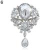 Lady Fashion Rhinestone Drop hängsmycke Brosch Pin Bröllop Smycken presentdekor