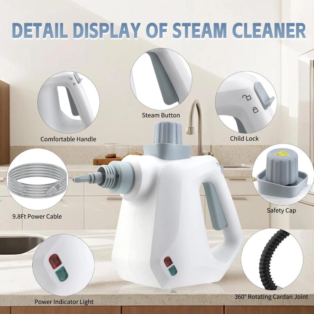 Portable Steam Cleaner, Small Handheld High-temperature Steam Cleaner, Household Kitchen Appliance