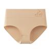 Plus Size Women's Spring and Autumn High Waisted Pure Cotton Cinched Triangle Underwear