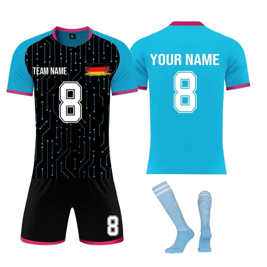 Kit de camisas personalizadas masculinas meninas com número de nome camisas de futebol personalizadas para meninos terno de treinamento