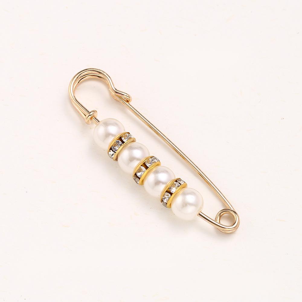 Pearl Waist Pin Brooch for Adjustable Skirt Fit