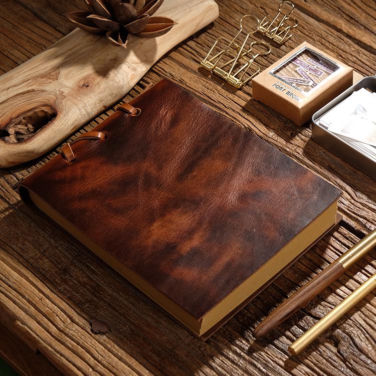 Vintage Cowhide A5 Magic Book: Planner, Diary, Sketchbook, Photo Album