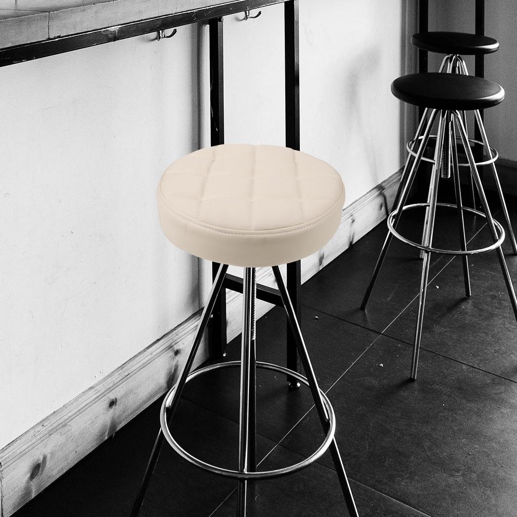 Round Bar Stool Replacement Seat PU Seating Part Sturdy Lightweight Portable for Restaurant Cafe Home Office Shopping Mall