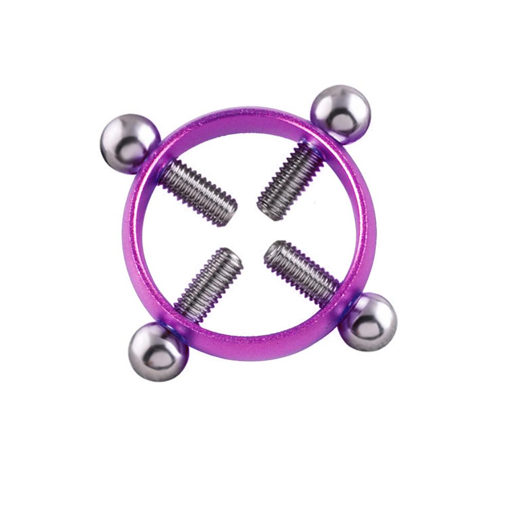 Mode Frauen Bunte Piercing Brust Nagel Schraube Glocke Anhänger Gefälschte Nippel Ring Schmuck