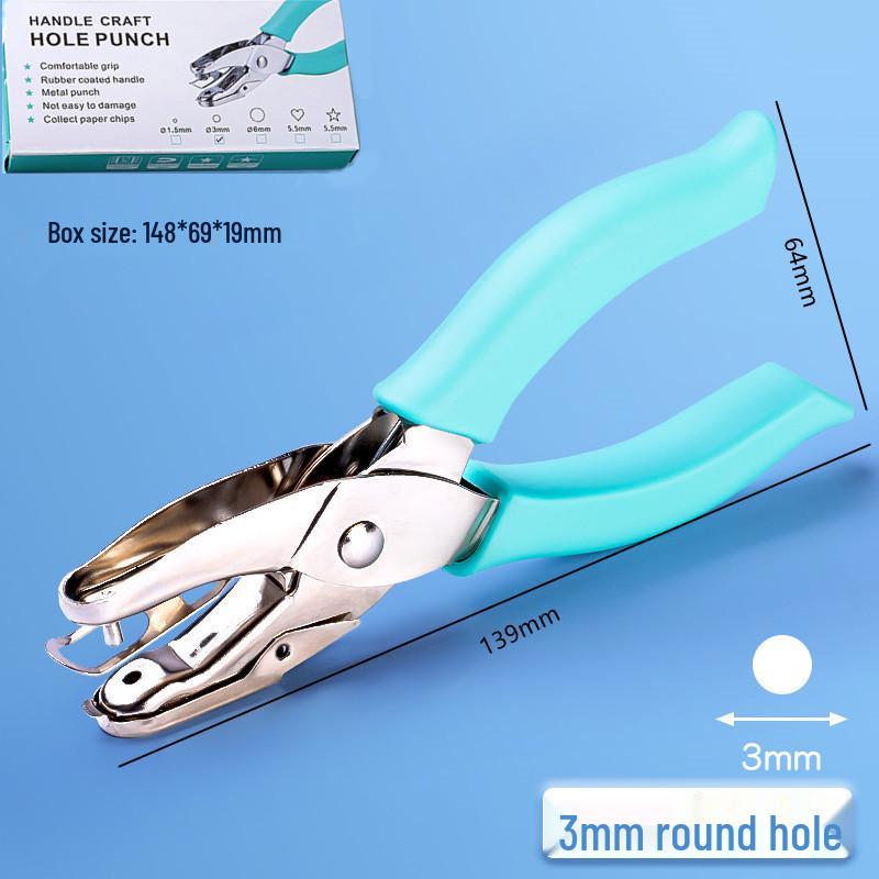 Heart-Shaped Metal Single Hole Punch for Loose-Leaf Papers – Ideal for Students and Crafts