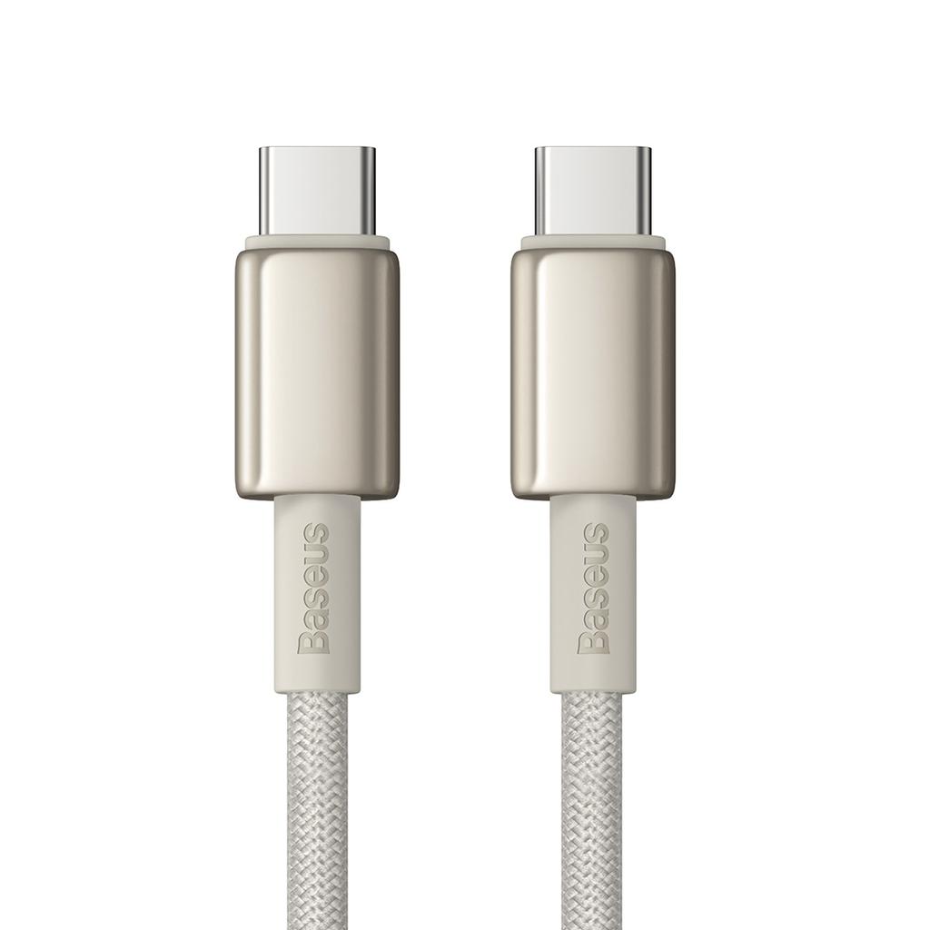Baseus Premium 100W USB-C to USB-C Charging Cable, 2m – Tungsten Gold
