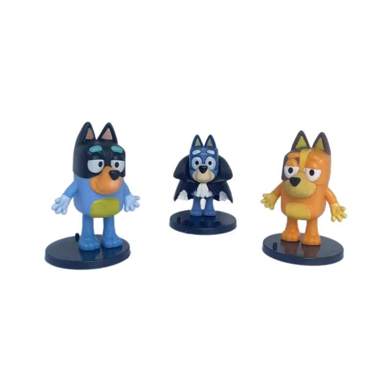 Bluey Bingo Dog Action Figures - Car Interior Decor & Cake Topper Model Toys, Hot New Year Birthday Present For Fans Collection
