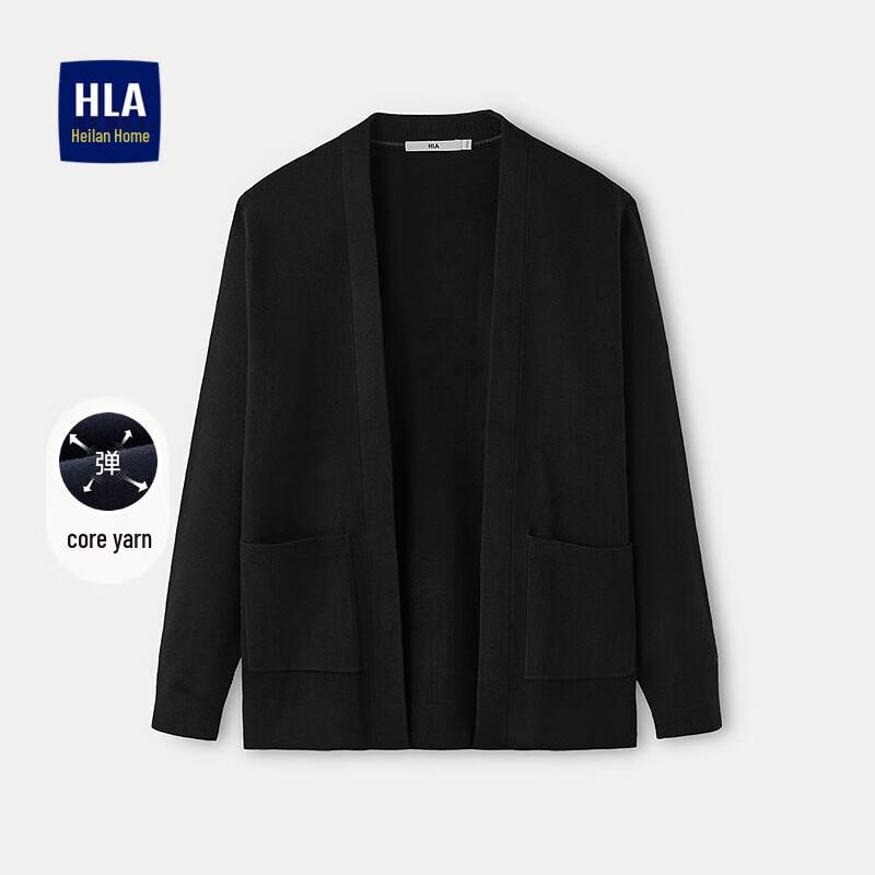 

Мужской кардиган HLA из трикотажа чистого цвета с сердцевинной пряжей XL