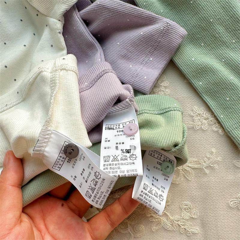 High-Elastic Polka Dot Kids' Long Johns Set - Comfortable 2-Piece Homewear