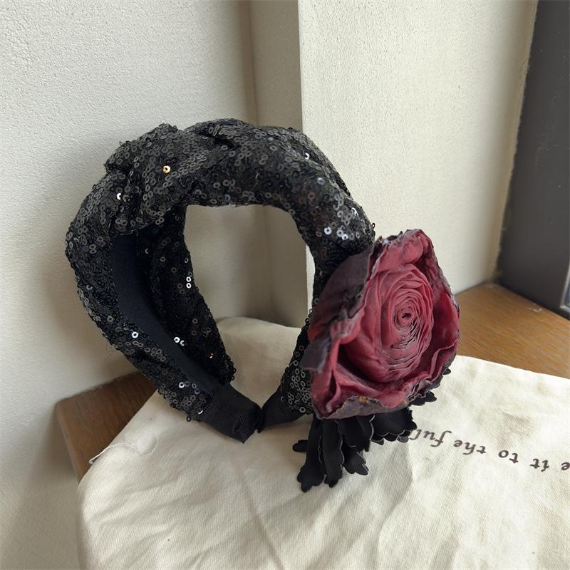 

Новый Женский Ручной Работы Тканевый Цветок Весы Ободок Ретро Многоцветный Широкий Преувеличенный Ободок для Волос Аксессуары для Женщин Девушек