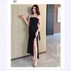New sexy celebrity sexy dress low cut split hip wrap evening dress long work clothes