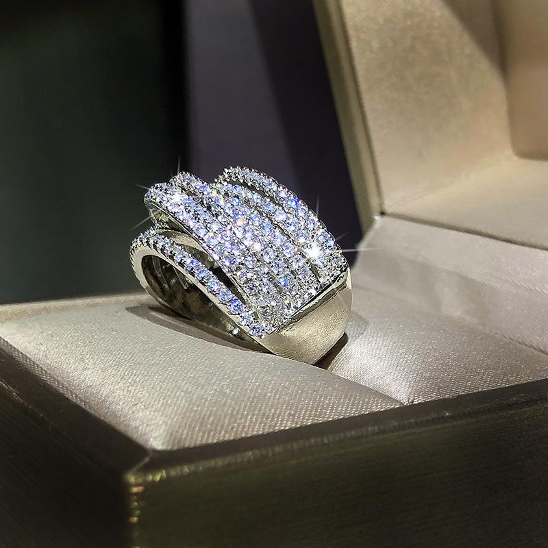 Avant-Garde Micro-Zircon Full Diamond Ring