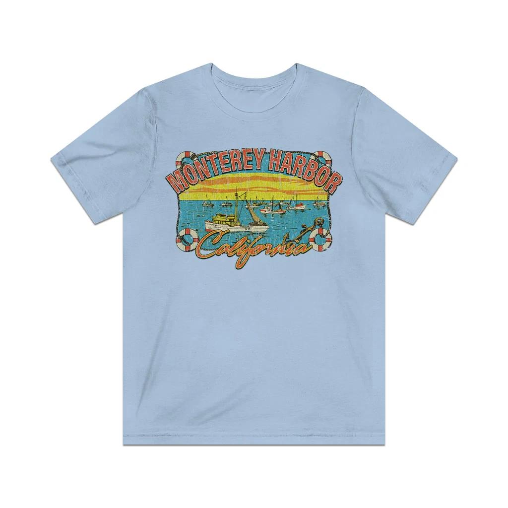 Monterey Harbor 1958 Vintage Men s T shirt S