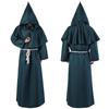 Halloween Monk Robe Wizard Priest Costume - Medieval Death Reaper Cosplay Outfit