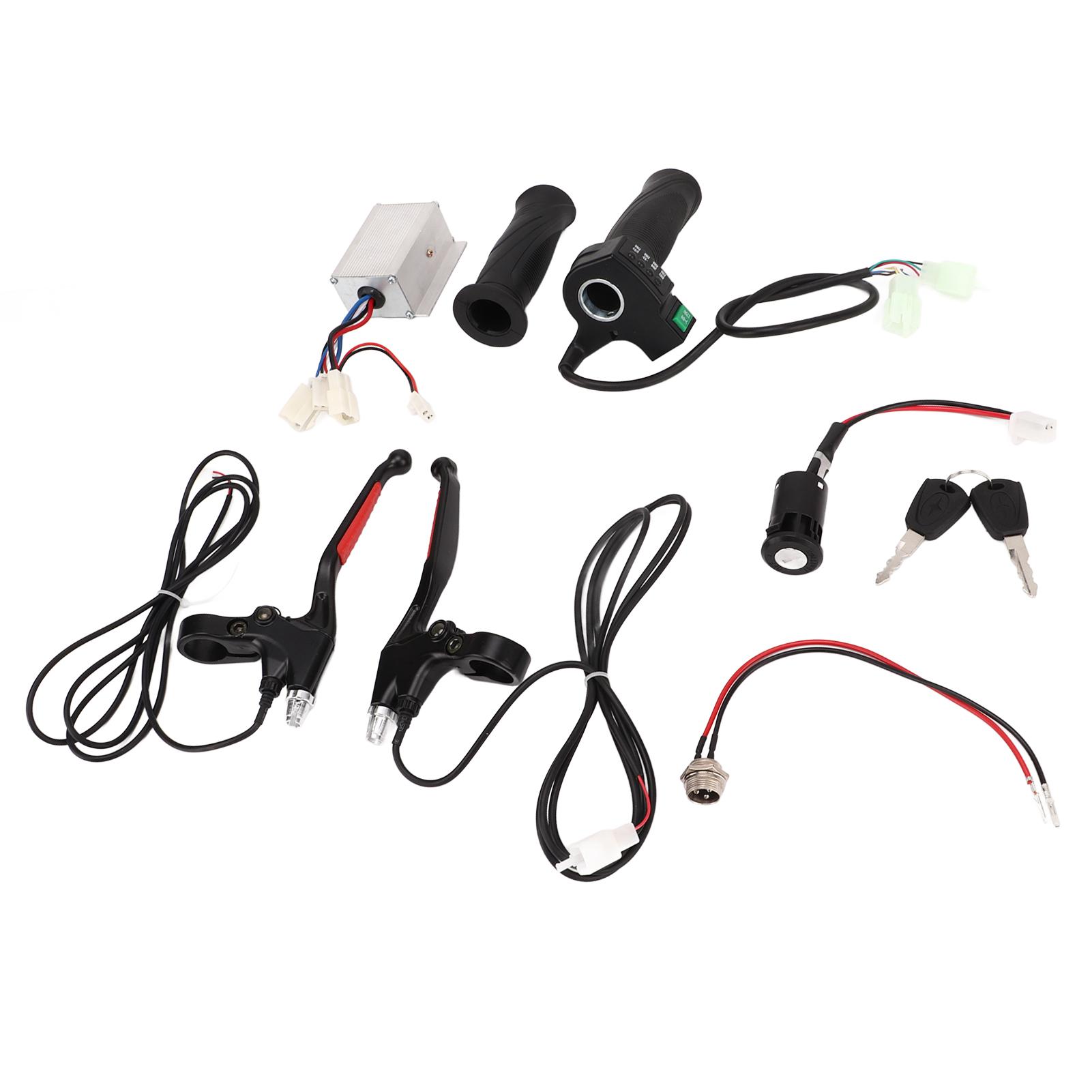 12 В 250 Вт Коллекторный контроллер Ручка газа с 4 скоростями Ручка-грипса Тормозная ручка Комплект электрического замка двери Электрический велосипед