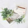 30pcs Artificial Eucalyptus Stems with White Flowers, Faux Green Eucalyptus Leaves for Home & Wedding Decor