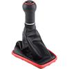Qiilu 5 Speed Shift Boot Gear Shifter Knob Gaitor Boot Kit for MK4 1999-2004