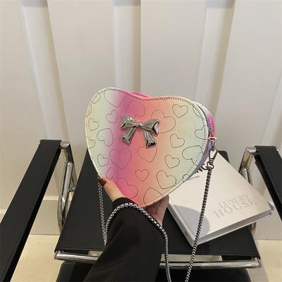 Bag Fashion Shoulder Bag Creative Love Women'S Bag Small Fresh Bow Chain Underarm Bag