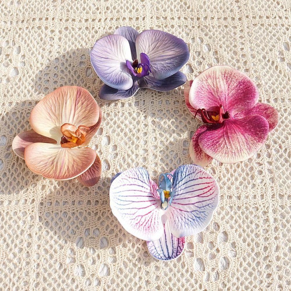 Handmade Accessories Simulated Flower Headdress Butterfly Orchid Flower Brooch DIY