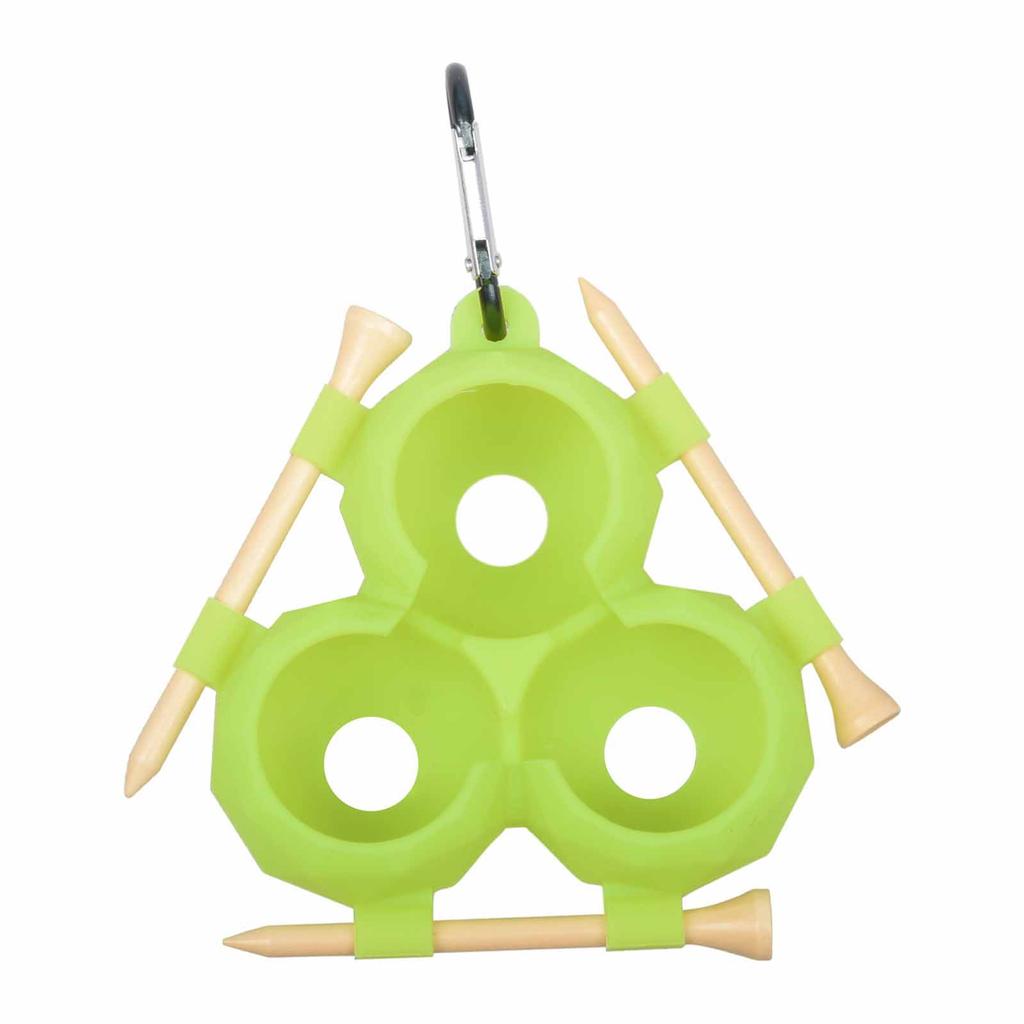 Silicone Golf Ball Holder, 3-Ball Capacity  Storage Case, Portable Golf Accessory with Clip,  Silicone Protective Cover for Golf Balls