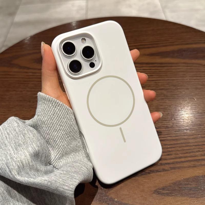 Liquid Silicone Magnetic Suction Suitable for IPhone16PROMAX Mobile Phone Case Apple 15 Strong Magnetic Thin Ring 14 Soft Protective Cover