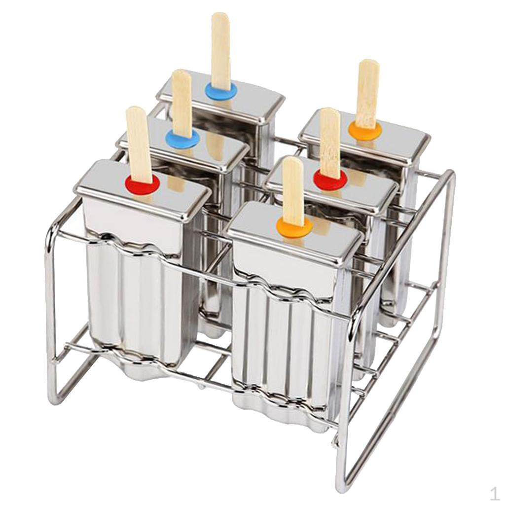 Stainless Ice Holder 3 Cell Flat grooved+3 Cell Round grooved