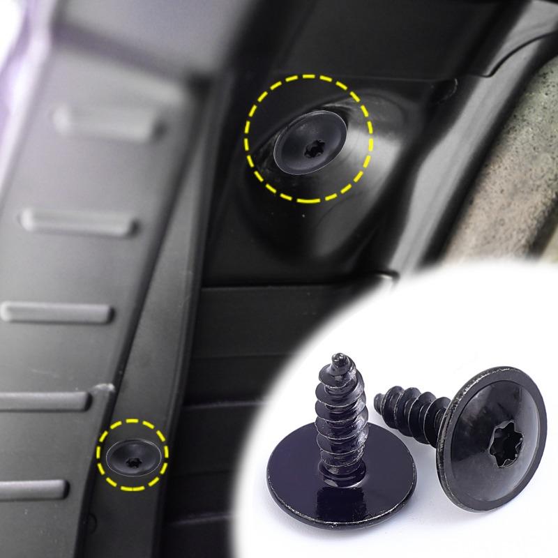 100-20PCS Car Body Screws for VW Golf Metal Self Tapping Screw Rivet Black Fastener Bolt Cross Self Tapping Phillips Screws