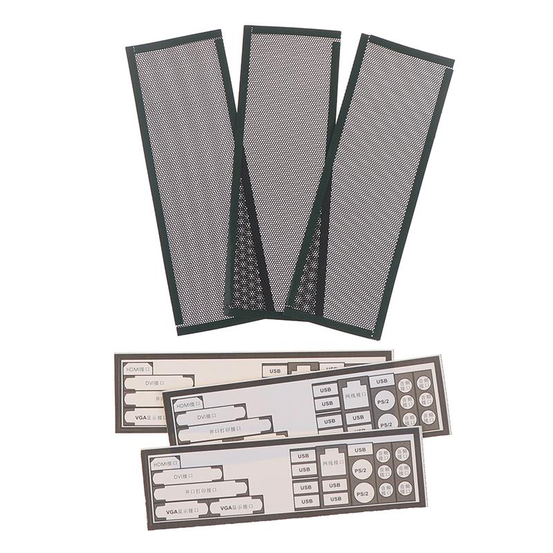 3Pcs Pvc Dust Filter Universal Diy Shield Back Plate For Computer Chassis I/O