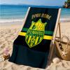 Custom Name Nantes Crest Design Personalized Microfiber Beach Towel, Quick-Dry, Ideal for Summer Travel, Beach Essential, Swimming