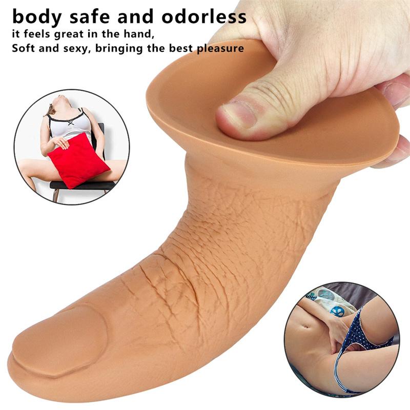 Plug anal moale pentru degete masculine Cinci degete mari din silicon Simulare cu degetul mic Penis Masturbare feminină Stick Dildo mare