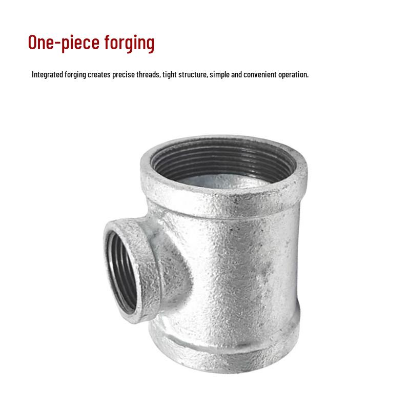 Jinglongdun Galvanized Malleable Iron Reducing Tee Pipe Fitting