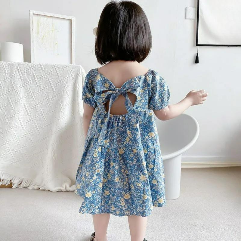 Mädchenkleider, Sommerkleidung, Western-Stil, Kleine Mädchen, Prinzessinnenkleider, Reine Baumwolle, Sommer Kinder Baumwolle Blumenröcke