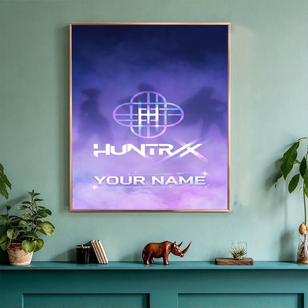 Kpop Demon Hunters Customize Your Name Diamond Painting Round Diamond Rhinestones Mosaic Diamond Embroidery Wall Paintings Rhinestones Gift Frameless