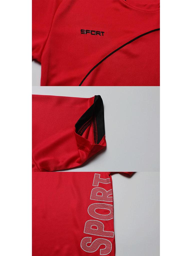 Men's Summer Sports Casual Set: Short-Sleeve V-Neck, Plus Size, Slim Fit, Korean Style