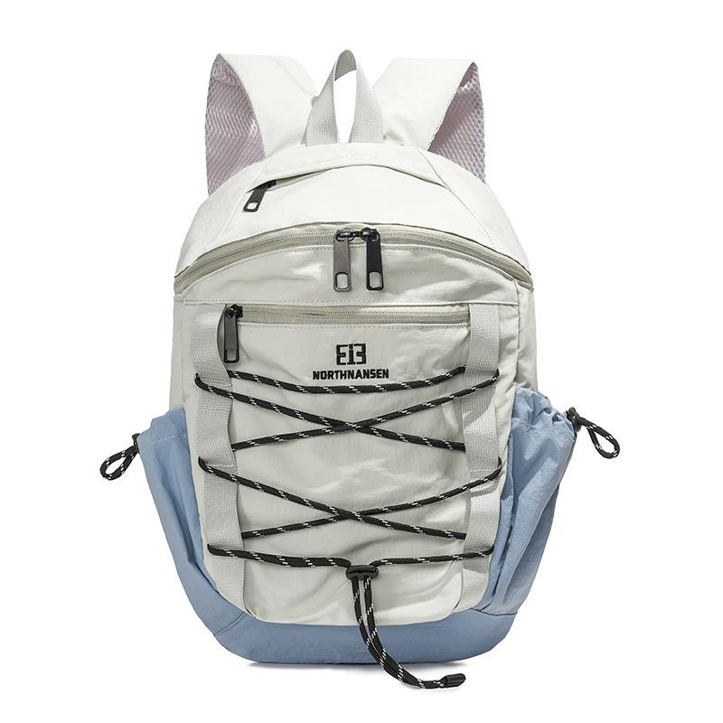 

Рюкзак на шнурке в корейском стиле с цветными блоками - Большая вместимость, универсальный для студентов колледжа и путешествий на открытом воздухе. синий