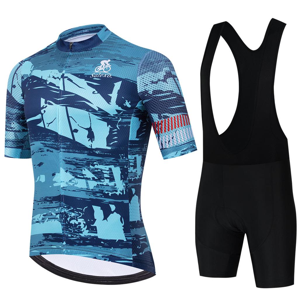 2026 Trend Cycling Jersey Summer Set Men Breathable Bicycle Cycling Clothing Short Sleeve Mountain Bike Jersey Sportswear Suit
