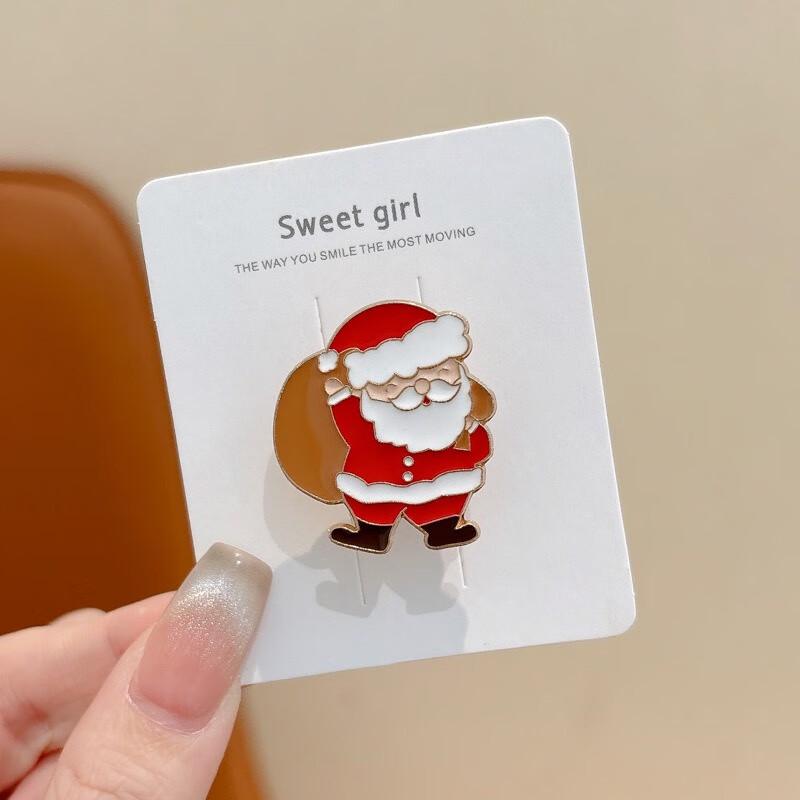 

Christmas Santa Claus Metal Brooch Pin Set