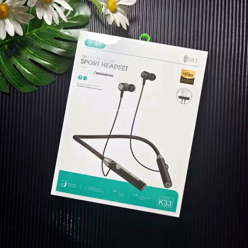 Wireless In-ear Sports Neckband Bluetooth Earphones with Packaging Box