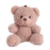 Stuffed Animals Little Bear Keychain Animal Bear Couple Curly Sitting Soft Bear Bag Pendant Boys And Girls