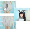 Clearstone Fluffy Animal Cosplay Halloween Gray Wolf Costume for Gray Women,