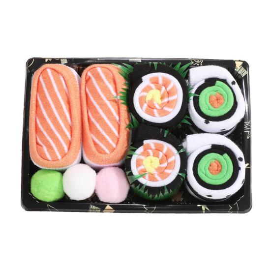 

3 пары забавных носков с суши тунец лосось огурец маки носки хлопковая смесь забавные носки с японской едой в коробке подарок для мужчин женщин 3 pair