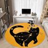 1pc Cat Stars Office Round Area Rug, Under Office Chairs Bedroom Living Room Home Decor, Room Deco