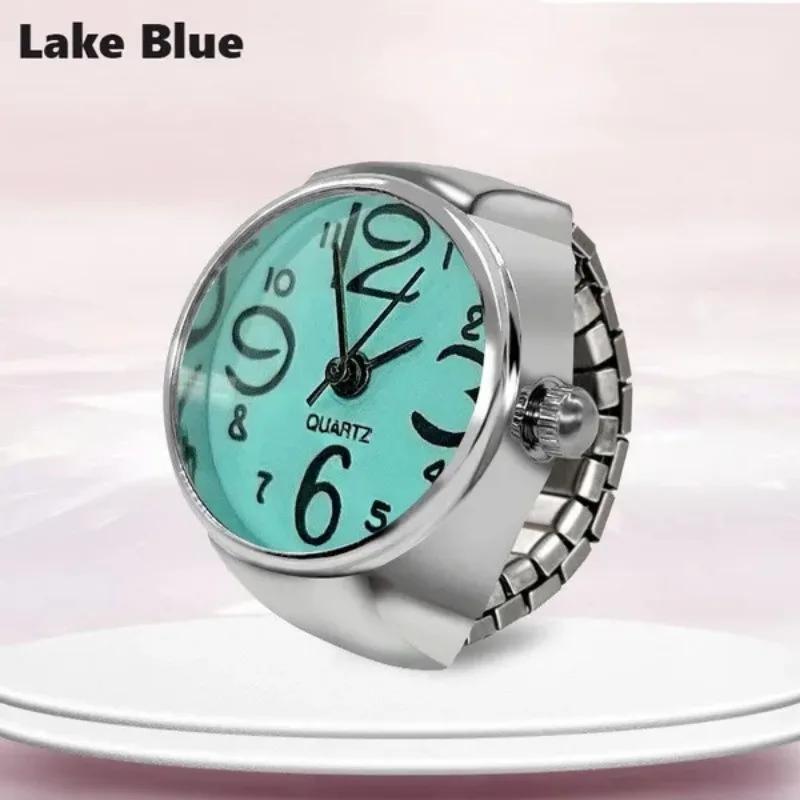 1 Pc Women Men Fashion Mini Ring Watch Vintage Personalized Quartz Finger Watch Rings Jewelry Gifts Accessories