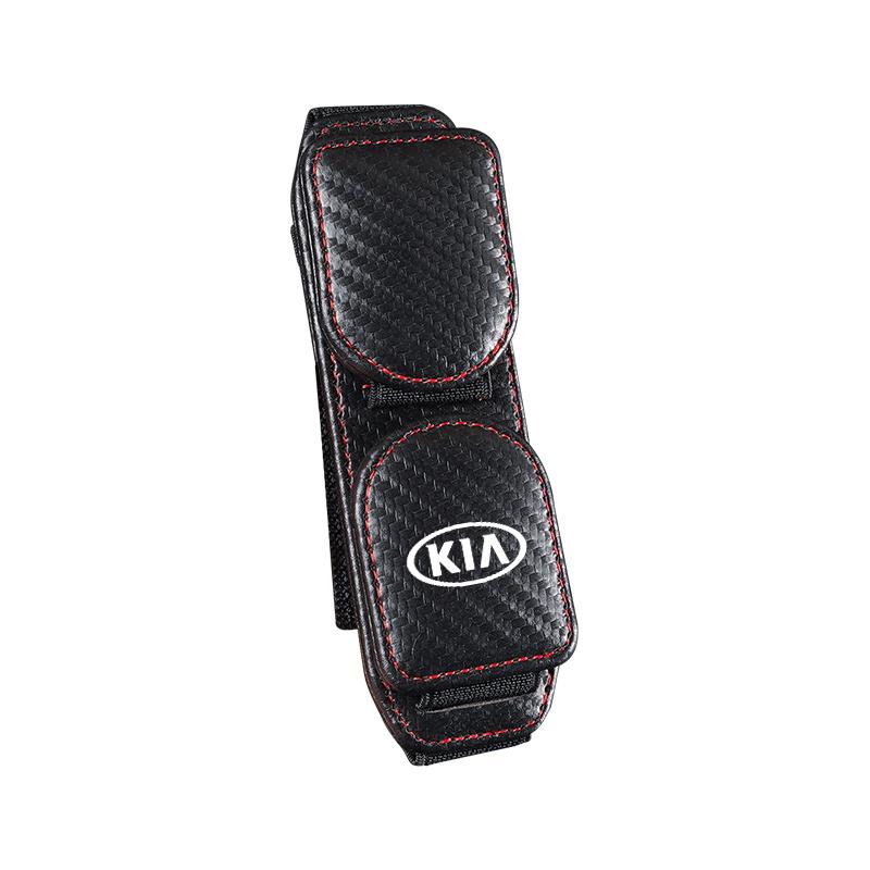Car Glasses Clip For Kia Sportage Ceed Picanto Rio ProCeed Optima K7 K5 K8 K3 Ray Sun Visor Leather Eyeglass Case Auto Interior