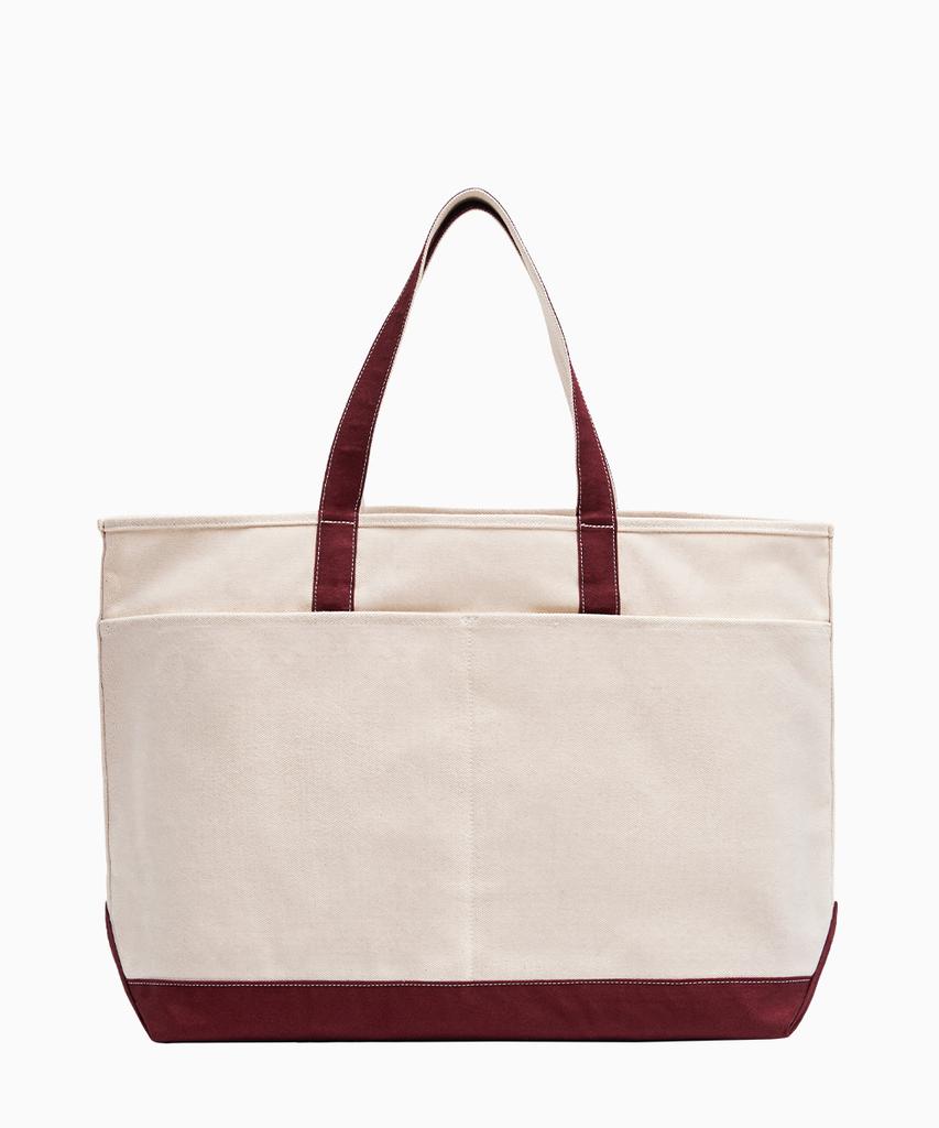Madgoat Weekend Canvas Tote Shoulder Bag_Burgundy