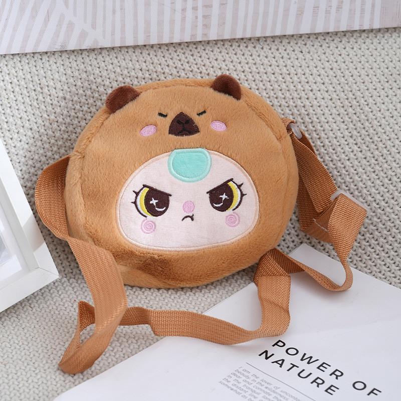 Dopamine Three Baby Single Shoulder Crossbody Bag Panda Rabbit Frog Plush Bags
